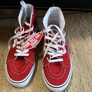 Vans Racing Red Sk8 Hi’s